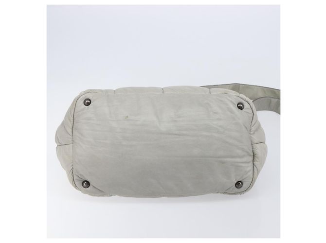 Borsa a mano PRADA Nappa Bomber in pelle 2way Grigio Auth LN154 Marrone - vista 13