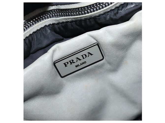 Borsa a mano PRADA Nappa Bomber in pelle 2way Grigio Auth LN154 Marrone - vista 20