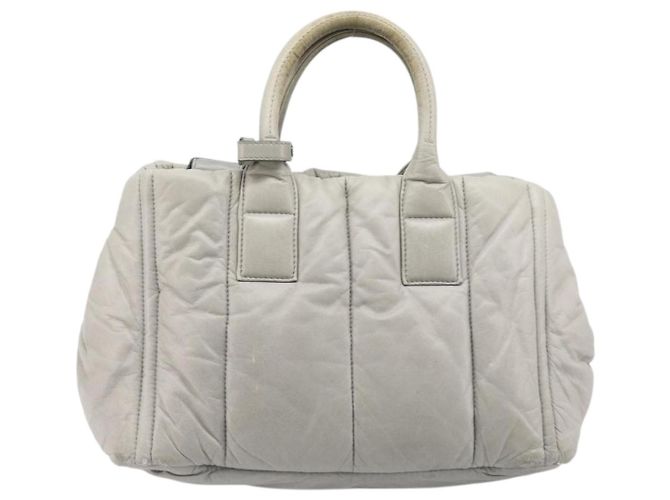 Borsa a mano PRADA Nappa Bomber in pelle 2way Grigio Auth LN154 Marrone - vista 3