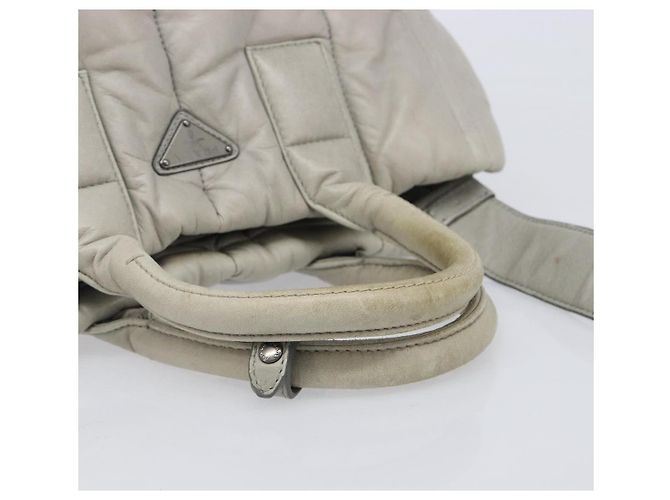Borsa a mano PRADA Nappa Bomber in pelle 2way Grigio Auth LN154 Marrone - vista 7