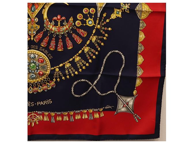 Hermès HERMES Carre 90 Scarf Silk Navy Auth 198381M Azul marino - vista 10