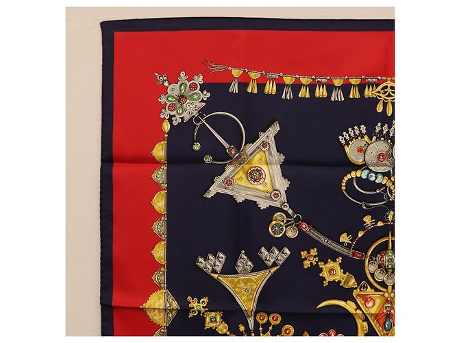 Hermès HERMES Carre 90 Scarf Silk Navy Auth 198381M Azul marino - vista 2