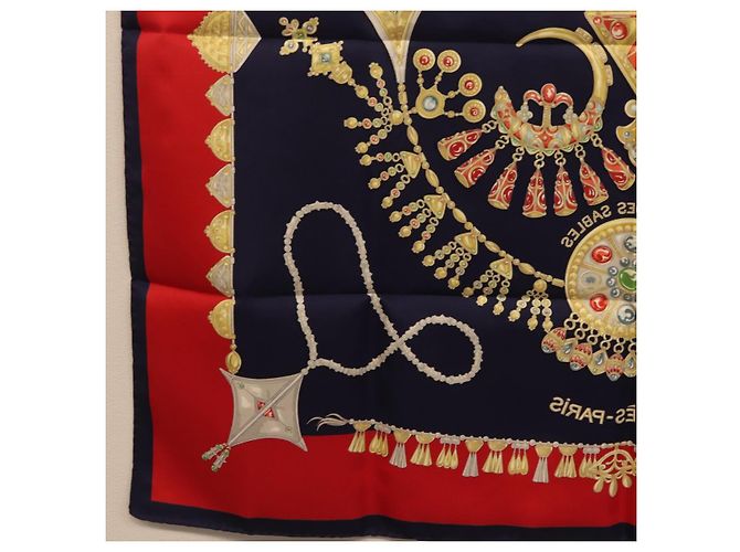 Hermès HERMES Carre 90 Scarf Silk Navy Auth 198381M Azul marino - vista 20
