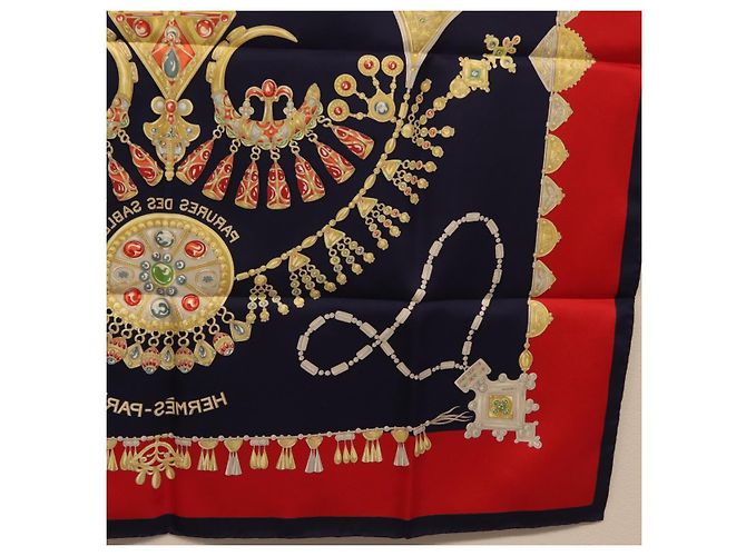Hermès HERMES Carre 90 Scarf Silk Navy Auth 198381M Azul marino - vista 22