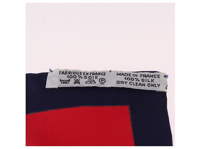 Hermès HERMES Carre 90 Scarf Silk Navy Auth 198381M Azul marino - vista 23