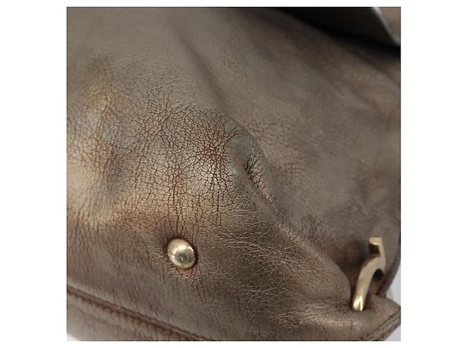 Borsa Salvatore Ferragamo Gancini in pelle 2way Gold Auth bs37237 D'oro - vista 15