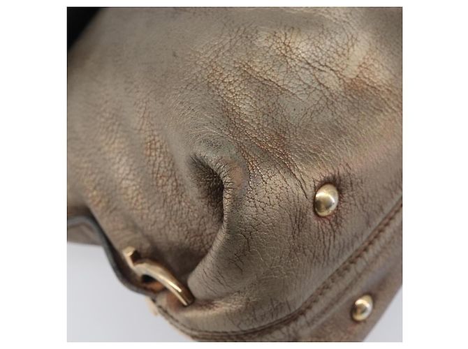 Borsa Salvatore Ferragamo Gancini in pelle 2way Gold Auth bs37237 D'oro - vista 16