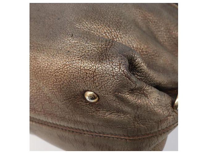 Borsa Salvatore Ferragamo Gancini in pelle 2way Gold Auth bs37237 D'oro - vista 17