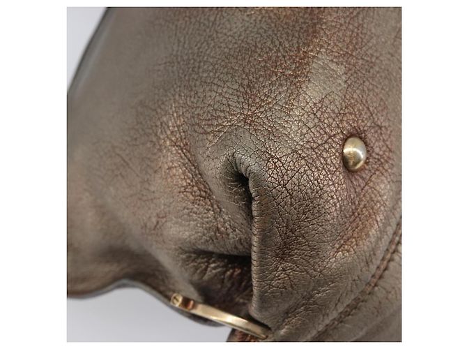 Borsa Salvatore Ferragamo Gancini in pelle 2way Gold Auth bs37237 D'oro - vista 18