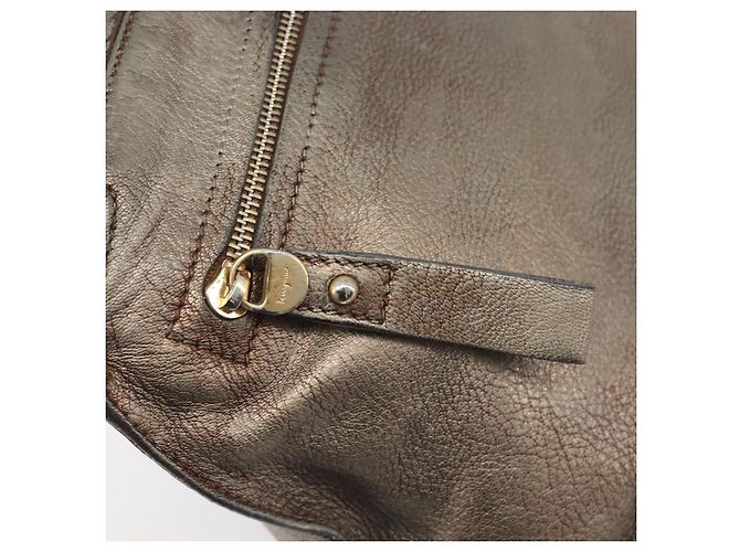 Borsa Salvatore Ferragamo Gancini in pelle 2way Gold Auth bs37237 D'oro - vista 19
