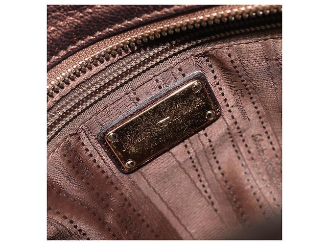 Borsa Salvatore Ferragamo Gancini in pelle 2way Gold Auth bs37237 D'oro - vista 26