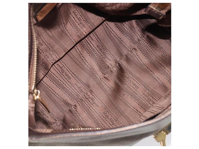 Borsa Salvatore Ferragamo Gancini in pelle 2way Gold Auth bs37237 D'oro - vista 27