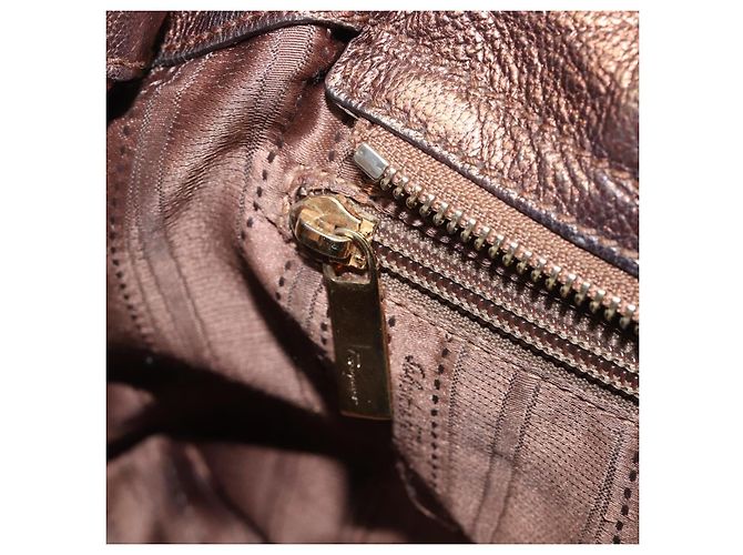 Borsa Salvatore Ferragamo Gancini in pelle 2way Gold Auth bs37237 D'oro - vista 30