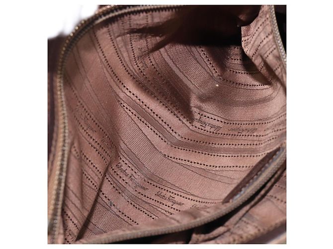 Borsa Salvatore Ferragamo Gancini in pelle 2way Gold Auth bs37237 D'oro - vista 31