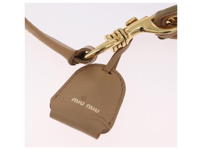 Borsa a tracolla Miu Miu in pelle beige e oro autentica 206041V D'oro - vista 16
