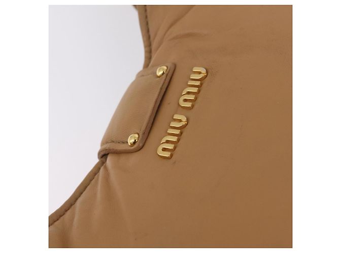 Borsa a tracolla Miu Miu in pelle beige e oro autentica 206041V D'oro - vista 18