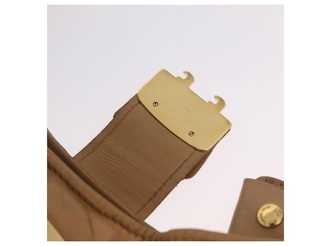 Borsa a tracolla Miu Miu in pelle beige e oro autentica 206041V D'oro - vista 20
