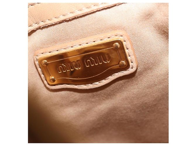 Borsa a tracolla Miu Miu in pelle beige e oro autentica 206041V D'oro - vista 22
