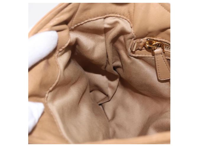 Borsa a tracolla Miu Miu in pelle beige e oro autentica 206041V D'oro - vista 25