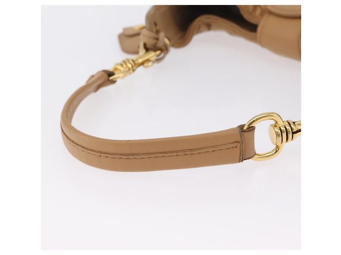 Borsa a tracolla Miu Miu in pelle beige e oro autentica 206041V D'oro - vista 8