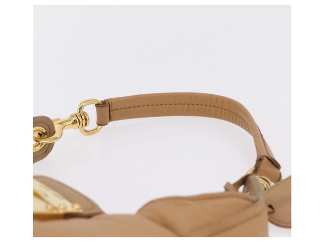 Borsa a tracolla Miu Miu in pelle beige e oro autentica 206041V D'oro - vista 9