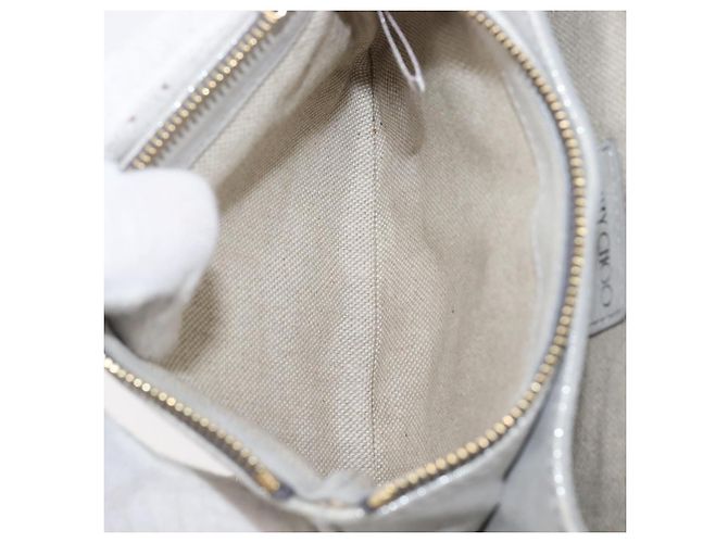 Borsa a tracolla con catena Jimmy Choo Pelle Silver Gold Auth 206104A Argento D'oro - vista 22
