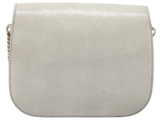 Borsa a tracolla con catena Jimmy Choo Pelle Silver Gold Auth 206104A Argento D'oro - vista 3