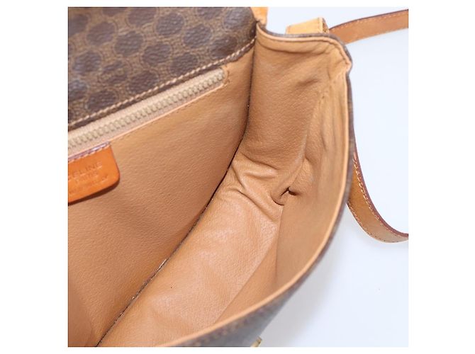 Céline Bolso de hombro CELINE Macadam Canvas PVC Leather Brown Gold Auth ep15969 Castaño Dorado - vista 20