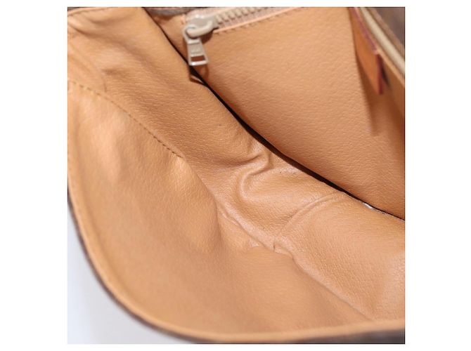 Céline Bolso de hombro CELINE Macadam Canvas PVC Leather Brown Gold Auth ep15969 Castaño Dorado - vista 21