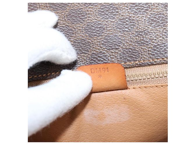Céline Bolso de hombro CELINE Macadam Canvas PVC Leather Brown Gold Auth ep15969 Castaño Dorado - vista 25