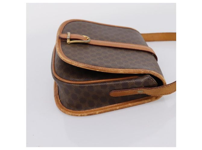 Céline Bolso de hombro CELINE Macadam Canvas PVC Leather Brown Gold Auth ep15969 Castaño Dorado - vista 5