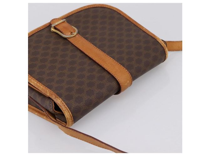 Céline Bolso de hombro CELINE Macadam Canvas PVC Leather Brown Gold Auth ep15969 Castaño Dorado - vista 6