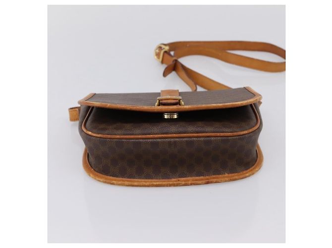 Céline Bolso de hombro CELINE Macadam Canvas PVC Leather Brown Gold Auth ep15969 Castaño Dorado - vista 9