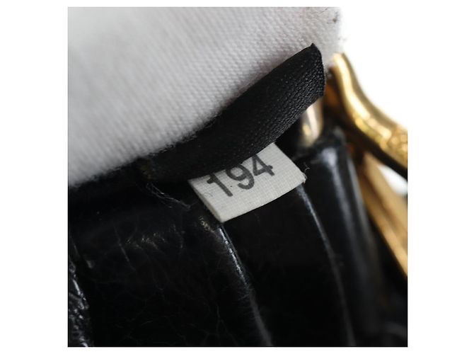 Borsa a mano Miu Miu Vitellolux 2way Black Gold Auth 205943V Nero D'oro - vista 26