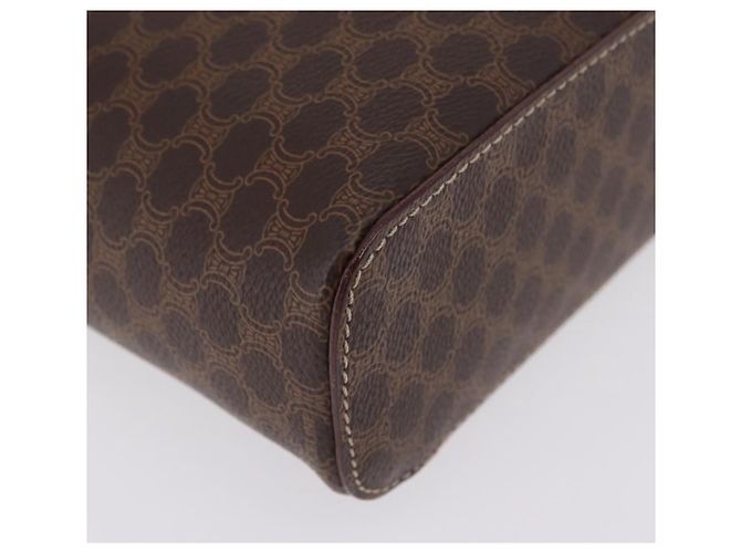 Céline CELINE Macadam Vanity Cosmetic Pouch PVC Brown Gold Tone Auth ki6896M Braun - Ansicht 11