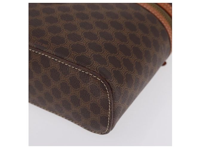 Céline CELINE Macadam Vanity Cosmetic Pouch PVC Brown Gold Tone Auth ki6896M Braun - Ansicht 12