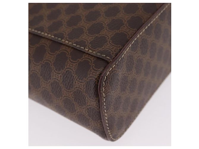 Céline CELINE Macadam Vanity Cosmetic Pouch PVC Brown Gold Tone Auth ki6896M Braun - Ansicht 13