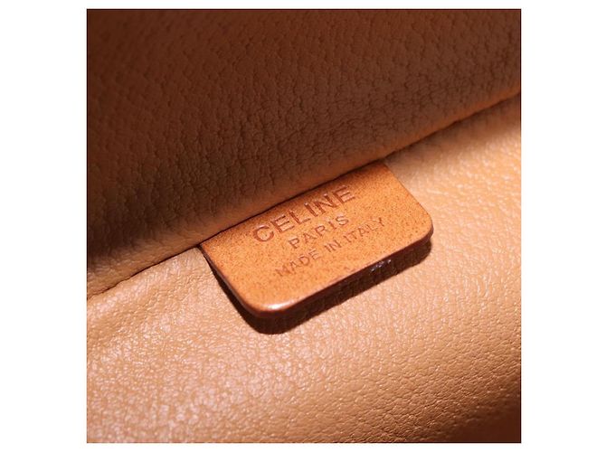 Céline CELINE Macadam Vanity Cosmetic Pouch PVC Brown Gold Tone Auth ki6896M Braun - Ansicht 17