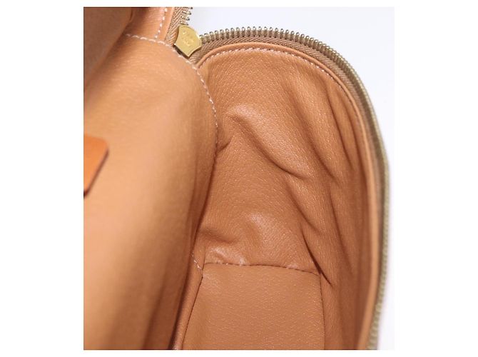 Céline CELINE Macadam Vanity Cosmetic Pouch PVC Brown Gold Tone Auth ki6896M Braun - Ansicht 20