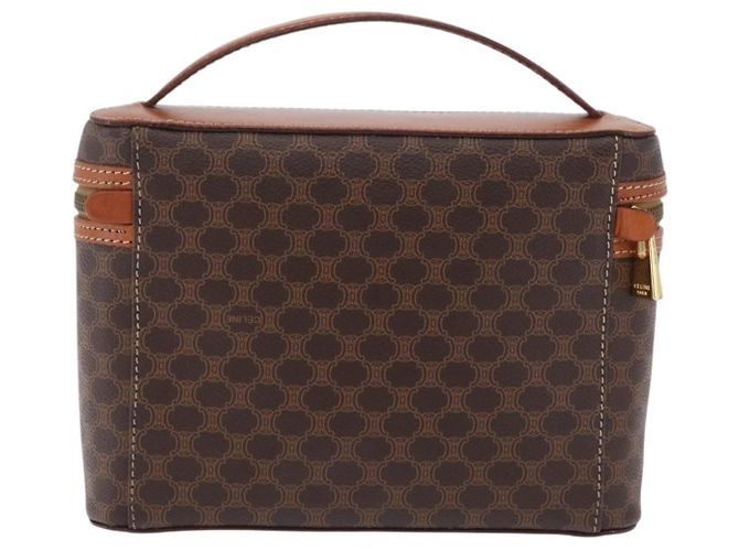 Céline CELINE Macadam Vanity Cosmetic Pouch PVC Brown Gold Tone Auth ki6896M Braun - Ansicht 3