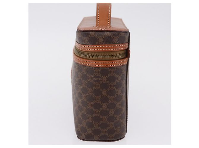 Céline CELINE Macadam Vanity Cosmetic Pouch PVC Brown Gold Tone Auth ki6896M Braun - Ansicht 4