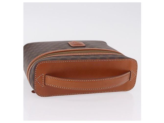 Céline CELINE Macadam Vanity Cosmetic Pouch PVC Brown Gold Tone Auth ki6896M Braun - Ansicht 6