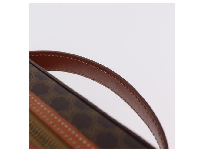 Céline CELINE Macadam Vanity Cosmetic Pouch PVC Brown Gold Tone Auth ki6896M Braun - Ansicht 8