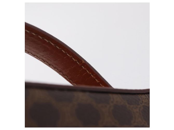 Céline CELINE Macadam Vanity Cosmetic Pouch PVC Brown Gold Tone Auth ki6896M Braun - Ansicht 9