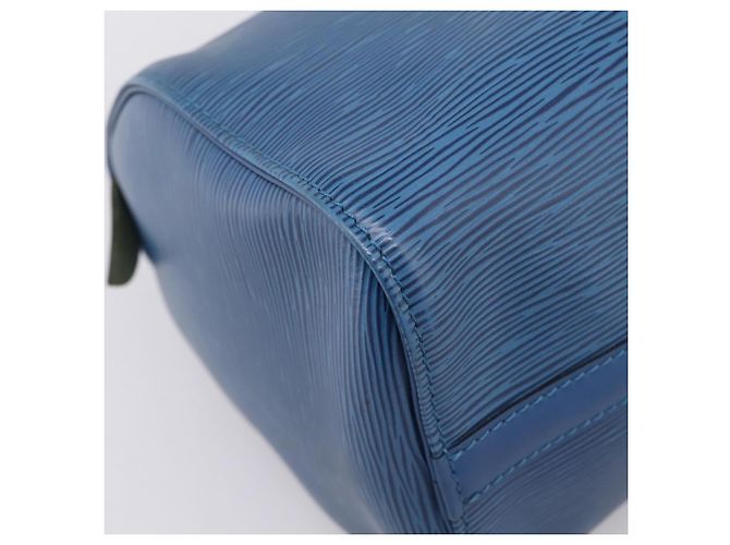 LOUIS VUITTON Epi Speedy 25 Hand Bag Toledo Blue M43015 LV Auth 206328 - vista 15