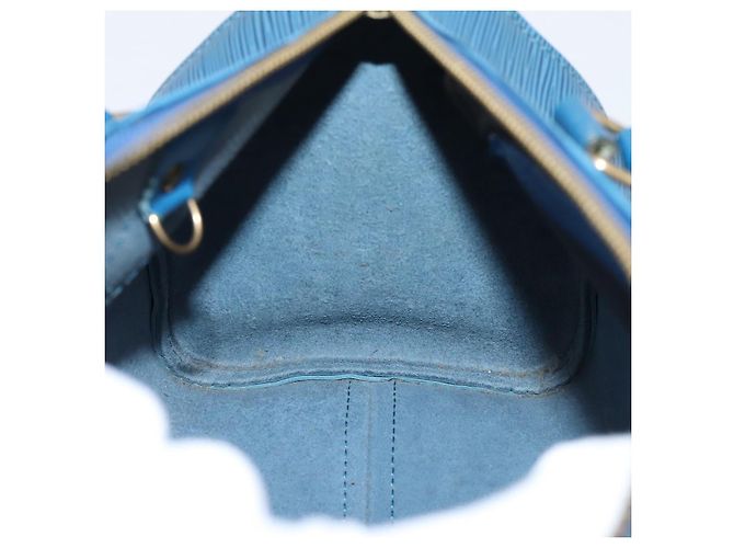 LOUIS VUITTON Epi Speedy 25 Hand Bag Toledo Blue M43015 LV Auth 206328 - vista 19