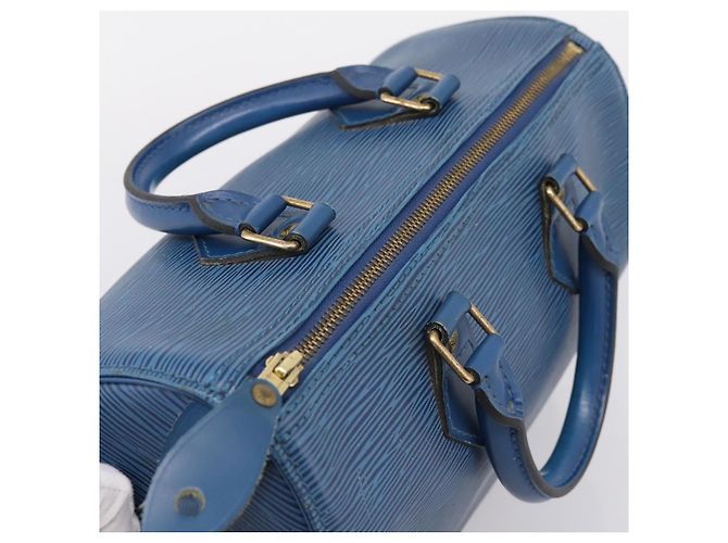 LOUIS VUITTON Epi Speedy 25 Hand Bag Toledo Blue M43015 LV Auth 206328 - vista 6