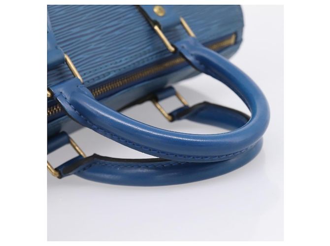 LOUIS VUITTON Epi Speedy 25 Hand Bag Toledo Blue M43015 LV Auth 206328 - vista 7