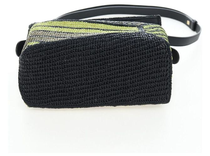 Borsa a mano LOEWE Puzzle Bag Small in pelle Verde Tono Oro Auth 167700SM - vista 5