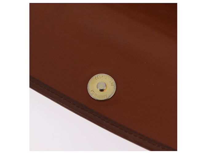 Bolsa de Ombro Burberrys em Couro Marrom Tom Dourado Auth BA16146 - vista 19